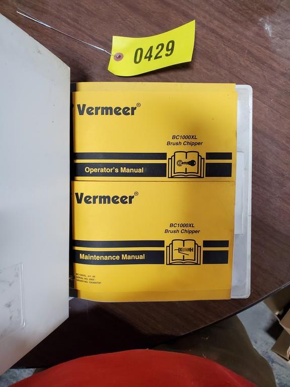 Vermeer BC1000XL Chipper Manual