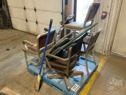 PALLET OF, METAL CHAIRS