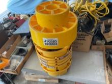 STACK OF 6 BUCKET STACKERS,1 SPINNING TOOL HOLDER, MISC NUTS