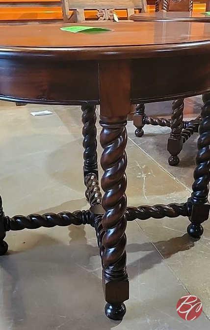NEW Indonesia Hand Carved Mahogany End Table 30"