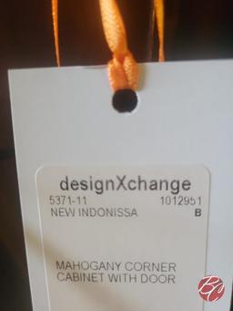 NEW Indonesia Mahogany Corner Cabinet w/Door