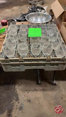 Cambro Dishwasher Glass Rack W/ All Wine Glasses