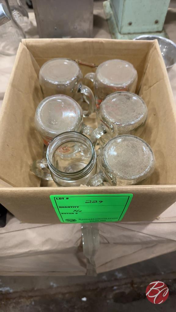 Mason Jar Glasses W/ Handles (In Box)