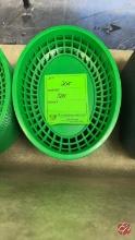 Plastic Oval Sandwich Baskets (Green)