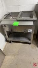 Stainless 2-Well Electric Steam Table W/ Casters