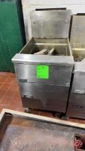 Pitco Natural Gas Deep Fryer 65lbs W/ Casters