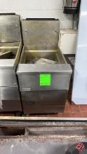 Pitco Natural Gas Deep Fryer 65lbs W/ Casters
