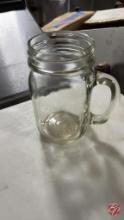Mason Drinking Glass Jar with Handle