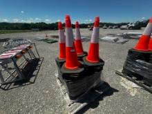 LOT OGF (100) REFLECTIVE SAFETY CONES