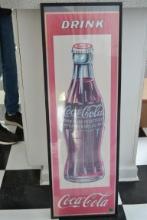 Framed Coca-Cola poster