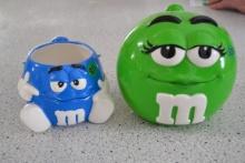 2 M&M candy dishes