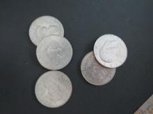 (5)- Eisenhower Dollars