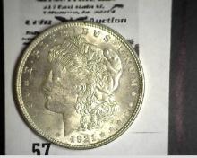 1921 P U.S. Silver Morgan Dollar, high grade.