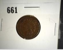 1867 Indian Head Cent, VG.