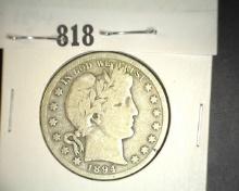 1894 S Barber Half Dollar.