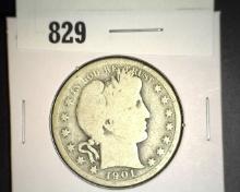 1901 P Barber Half Dollar.