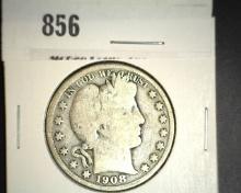 1908 O Barber Half Dollar. Good.