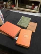 vintage, four piece box of books