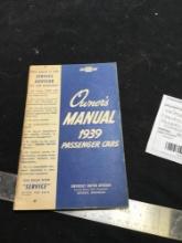 vintage 1939 Chevrolet owners manual