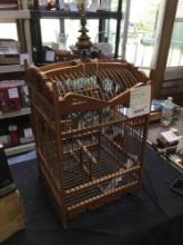 vintage, large wood birdcage