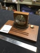 vintage sessions, wooden desk, clock