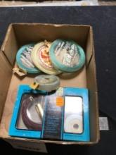 box of miscellaneous fishing line