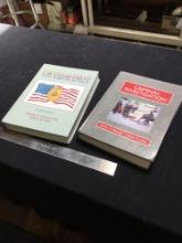 two pieces college class books, law-enforcement