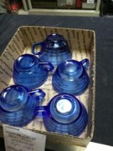 vintage hazel atlas, modern tone, five piece cups