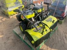 (2) RYOBI 40V TILLERS