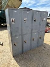 METAL LOCKER & 8 DOORS METAL LOCKER