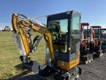 New 2024 Agrtok QK18RXS-C Mini Excavator (Yellow)