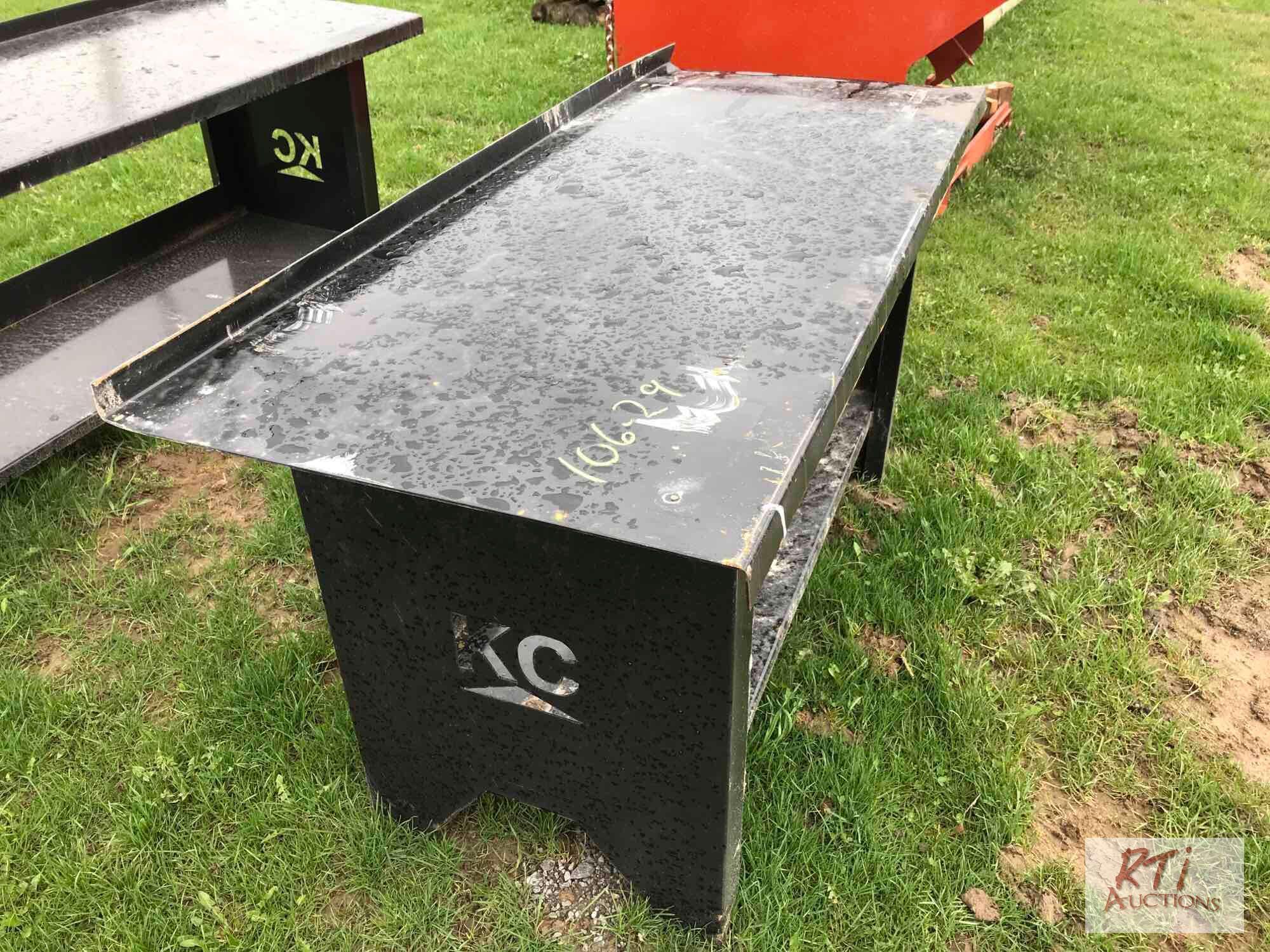 Steel shop table, 5ft