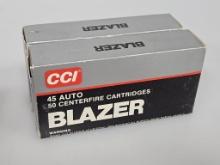 CCI Blazer 45Auto Centerfire Cartridges (50ct x 2)