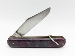Pronto Colonial Purple Marbled Paratrooper Knife