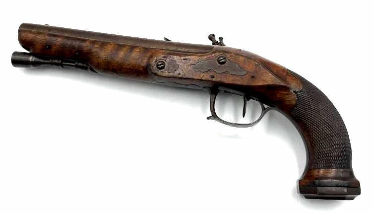 Antique Broy Roann Flintlock Pistol.