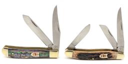 Bear & Bull Faux Abalone Congress Pocket Knife