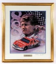 Bill Elliott Signed Oil Painting By Carl Derrick