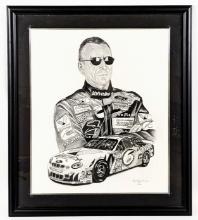 Mark Martin Sketch By Robert Stephan Simon