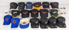 (21) Racing Related Snapback Hats Some Are Signed