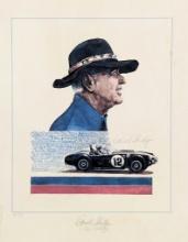 Carroll Shelby Profile Print by Bill Neale Signed