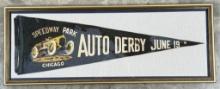 1915 Speedway Park Chicago Auto Derby Pennant