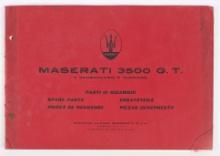 Unser's Garage Maserati 3500 G. T. Parts Catalog
