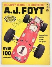 1969 AJ Foyt Magazine w/ Autograph