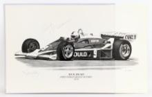 Rick Mears Autoghraped Litho Signed By Artist