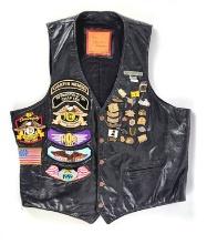1980's Customized HOG Member Leather Vest