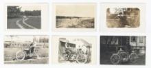 (6) 1910's-20's Real Photo Motorcycle Post Cards