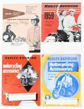 (4) 1950's Harley-Davidson Accessory Catalogs