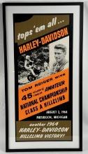 1964 Harley-Davidson National Hillclimb Adv Poster