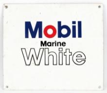 Mobil Marine Gas White Porcelain Pump Plate