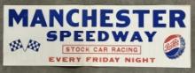 3-1/2ft Vintage Manchester Speedway Pepsi Poster